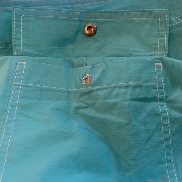 Old Navy Board Shorts Big/Tall 7" Above The Knee Swim Pockets Icy Aqua Blue NWT - Picture 5 of 12